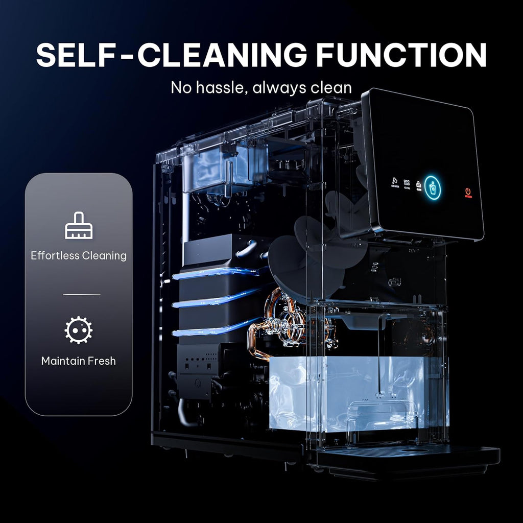 Nugget Ice Maker Countertop, Auto Drop Ice, Self Cleaning Ice Machine, 40 lbs/24H Soft Chewable Ice, Self Dispensing