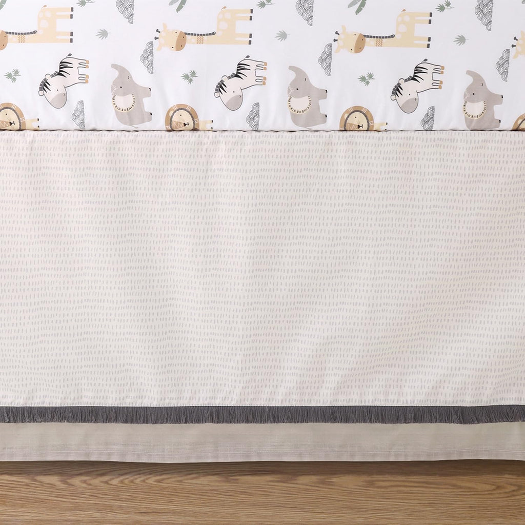 4 Piece Organic Cotton Baby Crib Bedding Set for Boys & Girls - Newborn, Infant & Toddler Nursery Bed Set Decor with