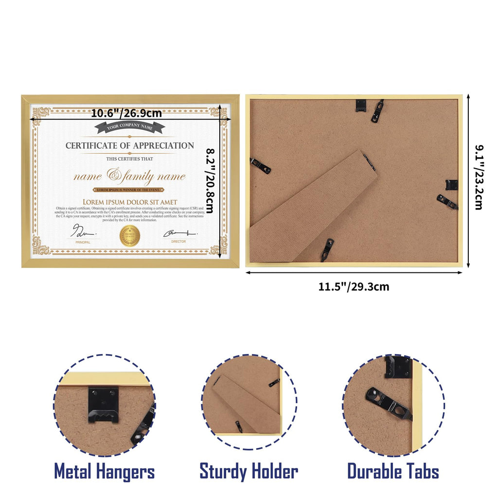 14 Packs 8.5x11 Gold Multi Plastic Picture Frames Set