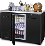 BODEGACOOLER Commercial Back Bar Cooler with 2 Solid Doors,12 Cu.Ft Commercial C