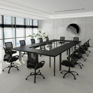 Conference Tables 23ft Office Computer Desk for Meeting Room Study Writing Printer Podcast Table for 24 People Modern