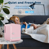 4L/6 Cans Compact Refrigerator,Portable Mini Fridge Skin Care,Cooler and Warmer for Bedroom,Car,Office & Dorm, Small