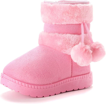 Girls Boys Snow Boots Warm Winter Booties Plush Shoes