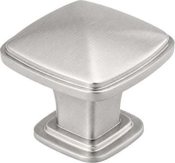 30 Pack Cabinet Knobs Brushed Nickel Drawer Knobs Silver Square Kitchen Hardware Satin Nickel Door Handles ,Zinc Alloy