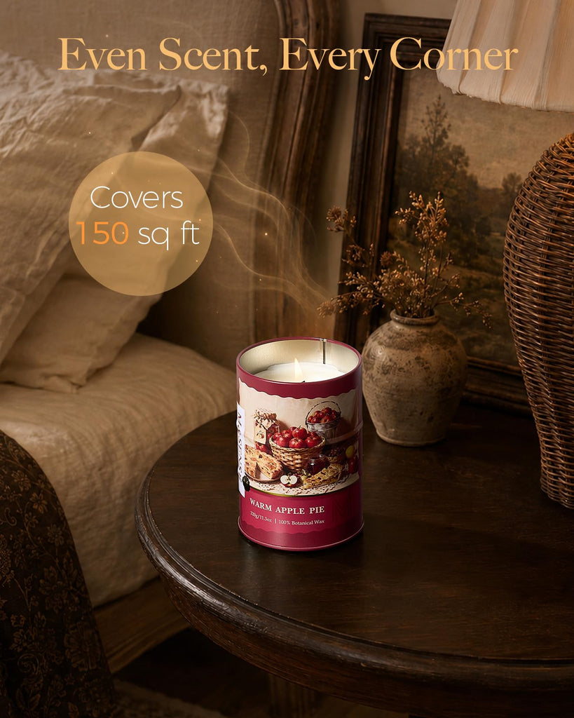 Warm Apple Pie Scented Soy Fall Candles, 11.3 oz