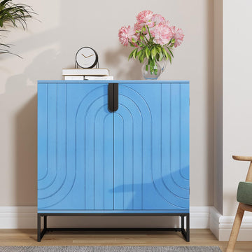 Sideboard Buffet Cabinet with Storage, Modern Accent Cabinet Adjustable Shelves Wooden Storage Cabinets , Coffee Bar