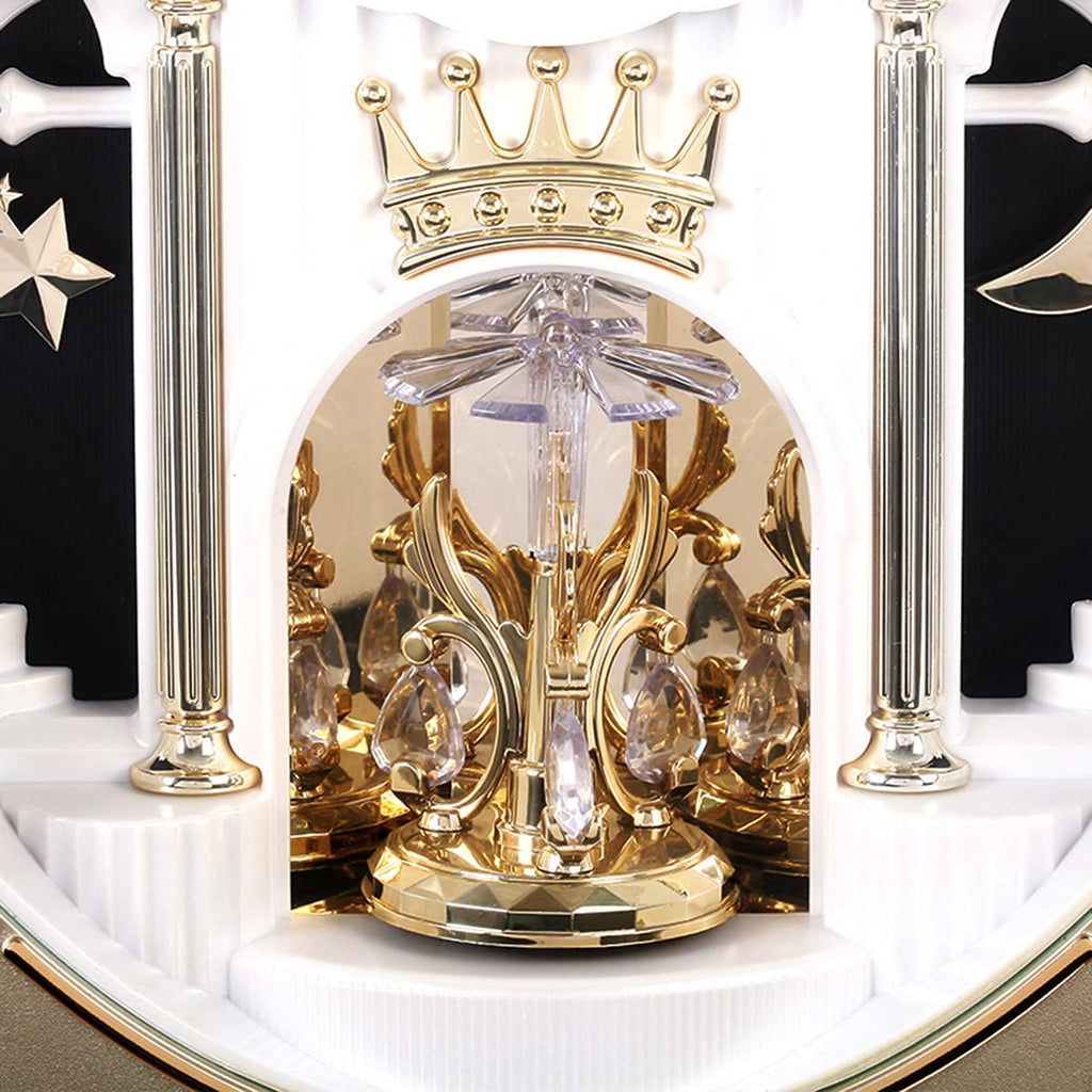 Musical Motion Wall Clock with Rotating Pendulum, Decorative Wall Clock with 18 Melodies.