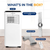 8000 BTU Portable Air Conditioner with Heating Functionality, 4-in