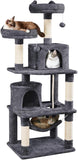 62.5inches Cat Tree Cat Tower Cat Condo with Platform & Hammock