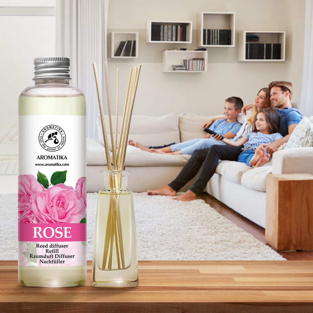 Rose Reed Refill Diffuser 6.8 Fl Oz - Room Diffuser Refill - Home Fragrance - Room Freshener - Rose Aroma - Diffuser
