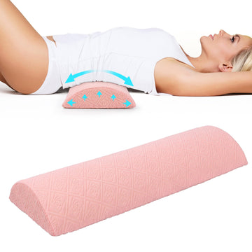 3.15" H*23.6" L - Soft Lumbar Pillow for Sleeping, Memory Foam Back Lumbar Support Cushion for Lower Back Pain Relief
