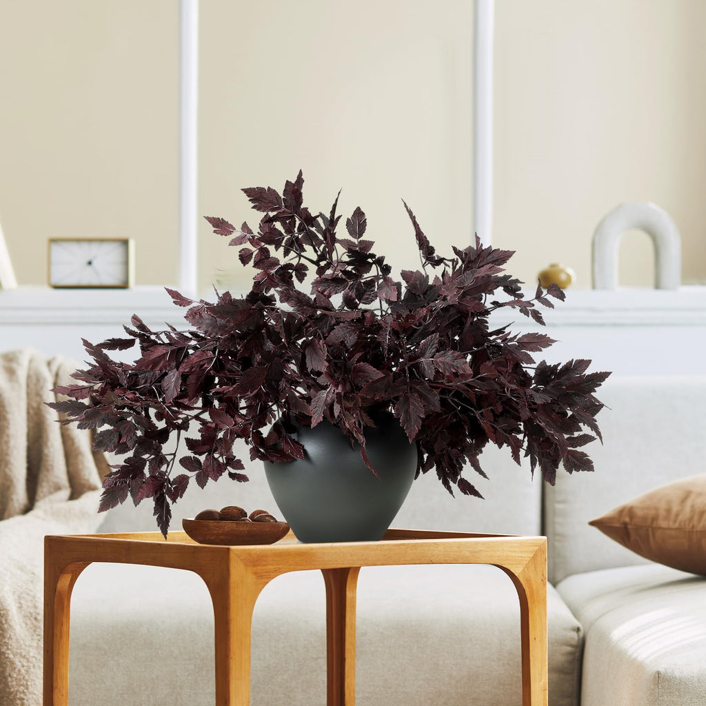 10 Pack 18 Inches Fall Stem Artificial Cimicifuga Plum Leaf Spray