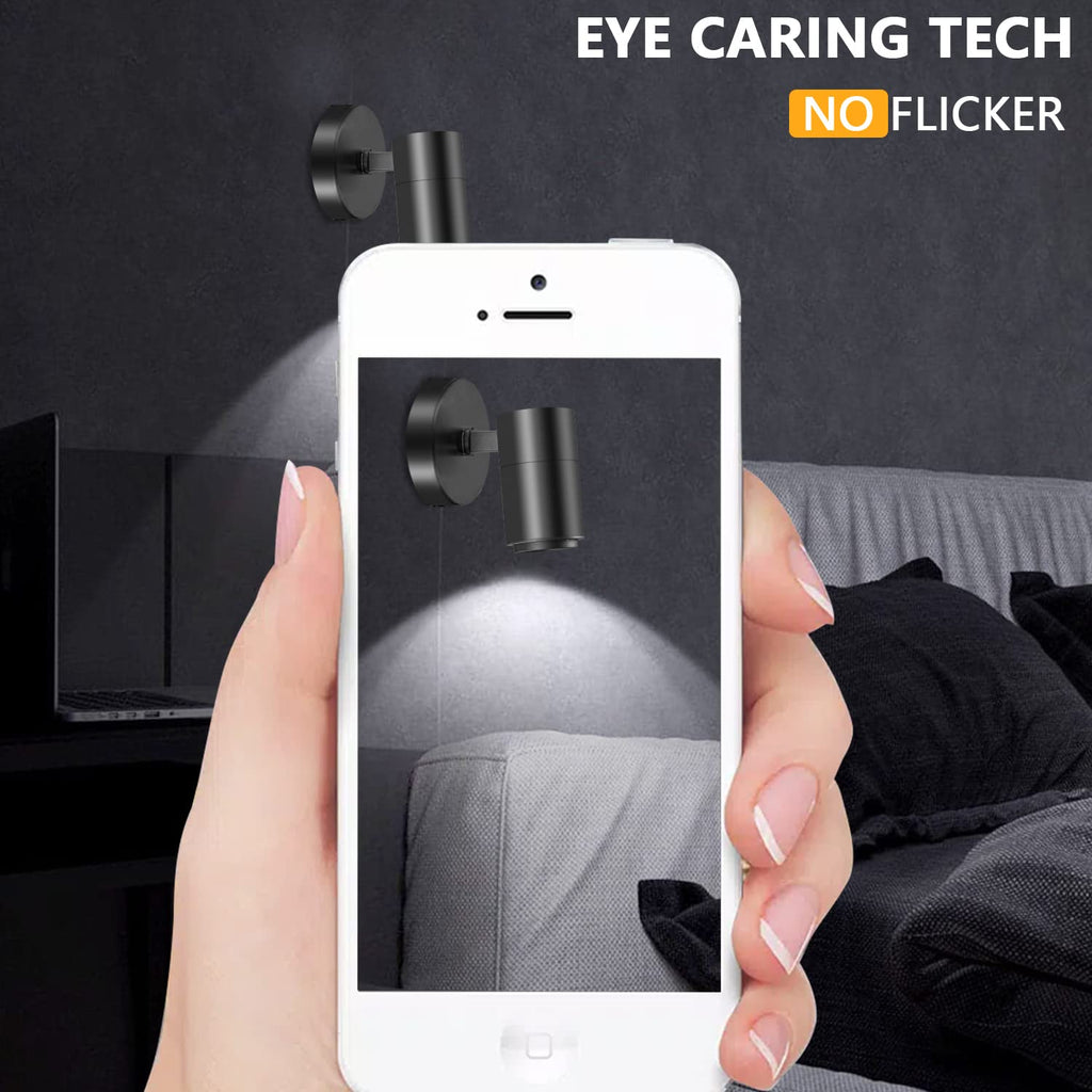 Zoomable Ceiling Spot Lights Indoor, 10W 1000lm Black