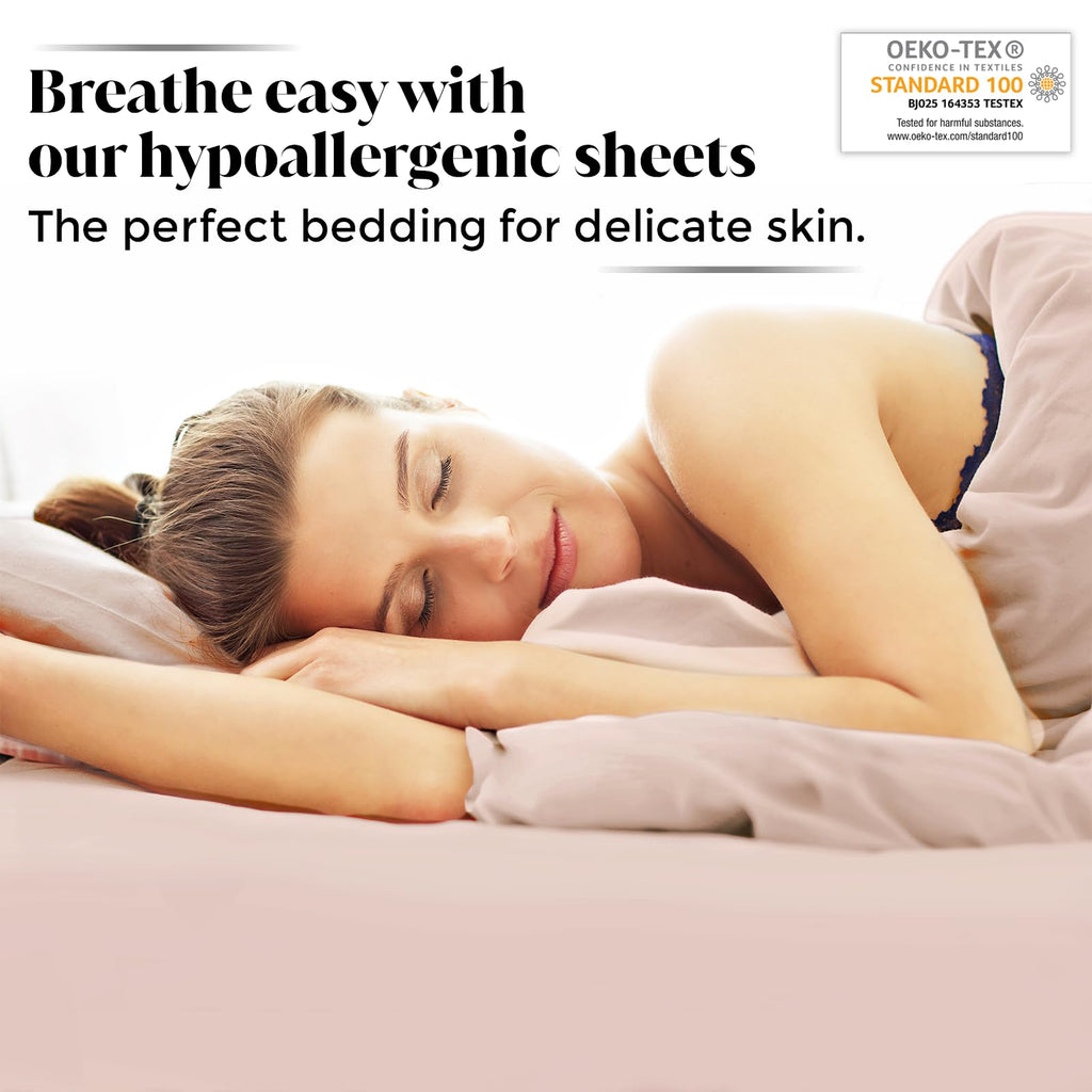 Split King Size Sheet Set | 2 Fitted Sheets for Sleep Number & Adjustable Beds | Organically Grown | Ultra Soft &