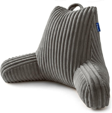 Reading Pillow for Sitting up in Bed, Adjustable Memory Foam Bed Rest Pillow, Wide-wale Plush Cover Machine Washable