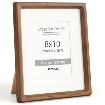 Picture Frame, USA-Sourced Hardwood Photo Frame, Walnut, 8x10