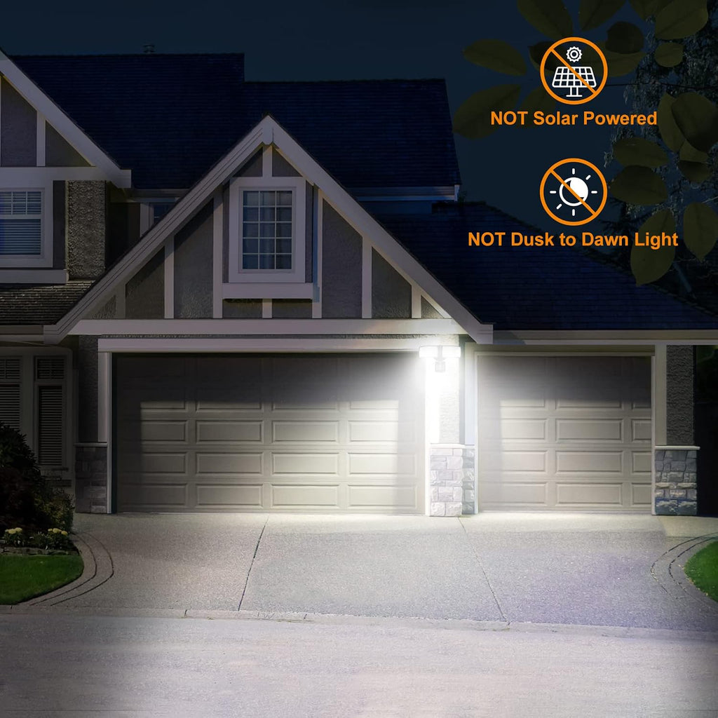 Hardwired LED Security Lights Motion Sensor Outdoor, 30W 3200LM | 5500K Daylight, 72 FT Range & 180° Detection, Easy