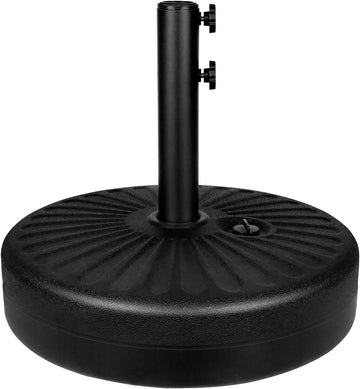 20" Heavy Duty Patio Market Umbrella Base Stand with Steel Holder Water Filled Round