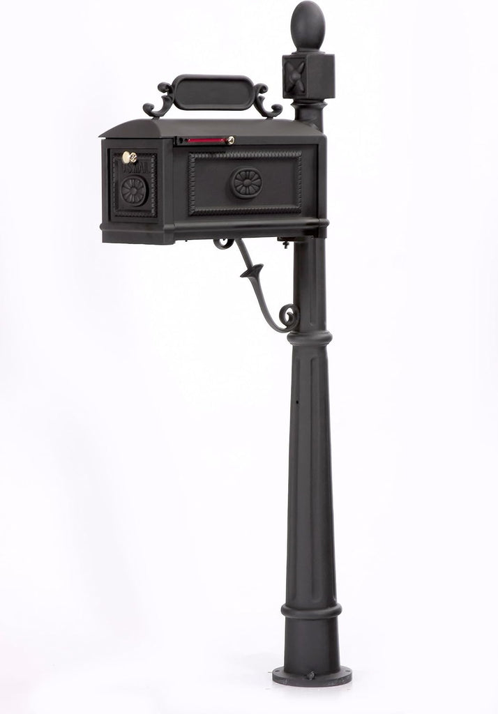 Contemporary Residential Curbside Cast Aluminum Mailbox Black Authentic * Original * Exclusive