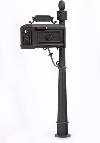 Contemporary Residential Curbside Cast Aluminum Mailbox Black Authentic * Original * Exclusive