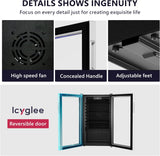 Beverage Refrigerator Cooler - 126 Can Mini Fridge with Glass Door for Soda Beer