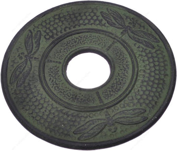 T7022GN Cast Iron Trivet Drgon Design, 51⁄2-Inch, Green