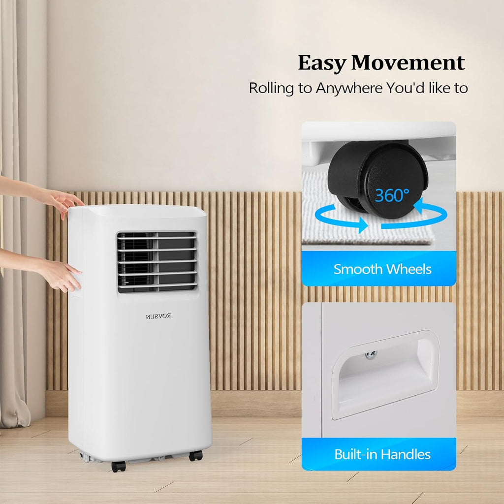 WiFi Enabled Smart 8000 BTU Portable Air Conditioner with Remote & APP Control, 3-in-1 Cooler, Dehumidifier & Fan