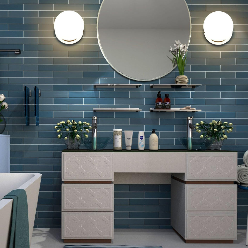 Chrome Wall Sconces, 1 Light Modern Globe Sconce, Wall Light Bathroom Living Room & Hallway Vanity Lighting, Ceiling