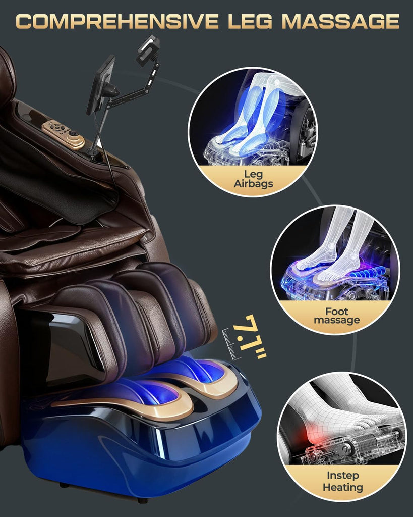 4D Massage Chairs Full Body,Zero Gravity SL-Track Shiatsu Massage Chair Recliner,Core Heating,20 Massage
