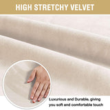 H.VERSAILTEX Dining Chair Covers Velvet Stretch Chair Covers for Dining Room Set of 4 Parson Chair Slipcovers Chair