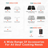 24Qt Dual Zone Air Fryer Oven with Rotisserie, Extra Large Double Air Fryers Mini Oven Digital 1800W 10 in 1 Airfryer