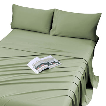 Cooling Queen Sheets, Bamboo Viscose Bed Sheets, Sage Green
