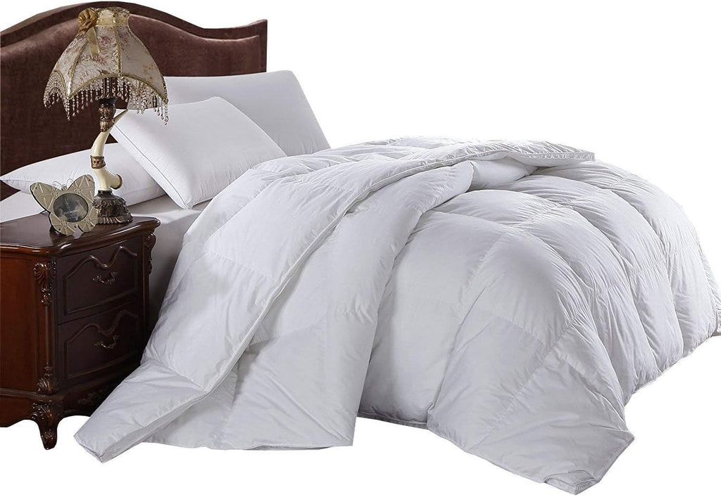 300 Thread Count King/Cal-King Down-Alternative Comforter, Overfilled Duvet Insert 100% Cotton Shell