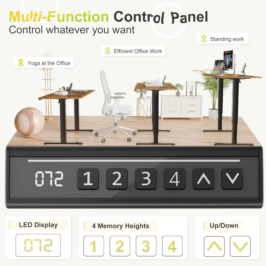 Electric Standing Desk, 45 x 24 Inches Sit Stand up Desk