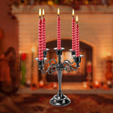 5 Arm Black Candelabra, Candelabra Candle Holder, 10 Inch Tall Candlesticks Holder, Elegant Taper Candle Holder