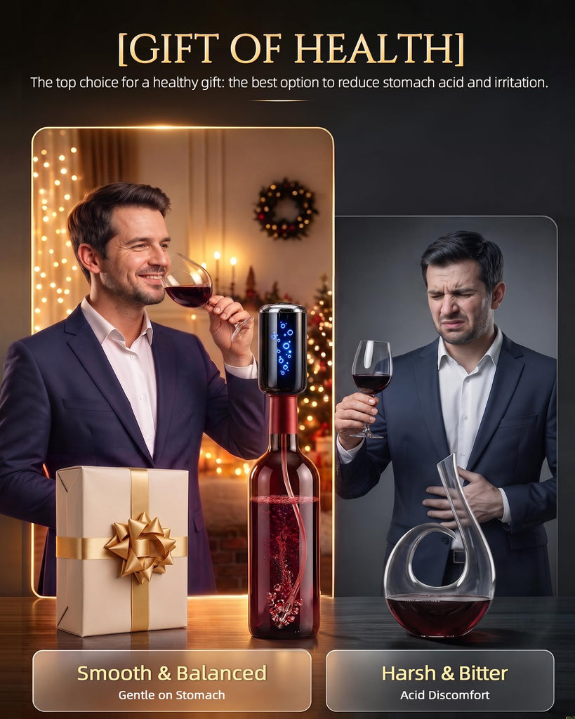 Electric Wine Aerator and Decanter Set, 8-Piece Automatic Wine Gift Kit