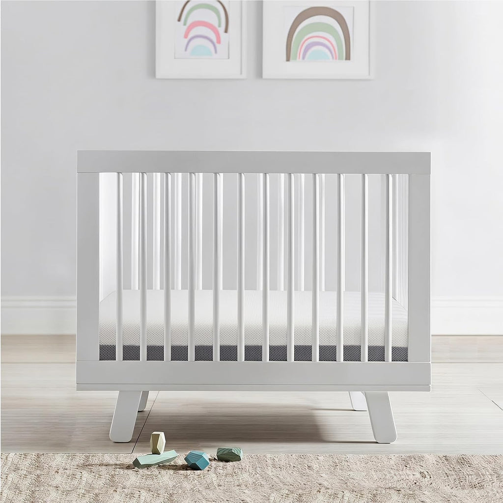 Mini Crib Mattress 38 * 24 * 4 inches, Grey with White Dual-Sided | mini crib mattress 38*24*4 inches, Grey with