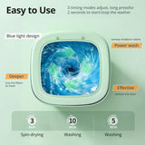 Portable Washing Machine, Mini Washer, 16L Upgraded with Spin Basket, Foldable Design Ideal for Apartment, Home and