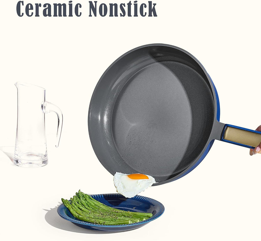 Ceramic Cookwar Set, Pots and Pan Set Non Stick 16 Piece, Cookware Set Kitchen Cooking Set Non Toxic, PFAS PTFE Free