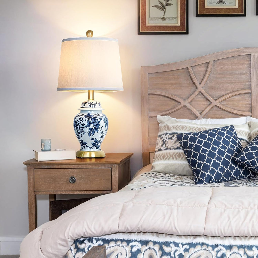 Chinoiserie Table Lamp 23'' Ceramic Table Lamp