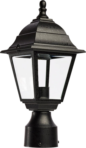 Outdoor Post Lantern, 14 x 6 Inches, 60 Watts/120 Volts (Black)