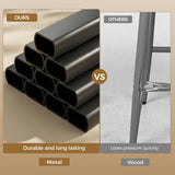 Dining Chairs Set of 4, Modern Fabric Upholstered Metal Kitchen Chairs for Dining Room, Beige