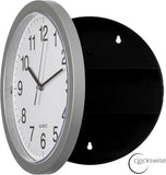 Clockswise 10in Wall Mounted Clock with Hidden Storage Door Stylish Safe for Valuables Featuring Secret Interior Compartment Diversion...