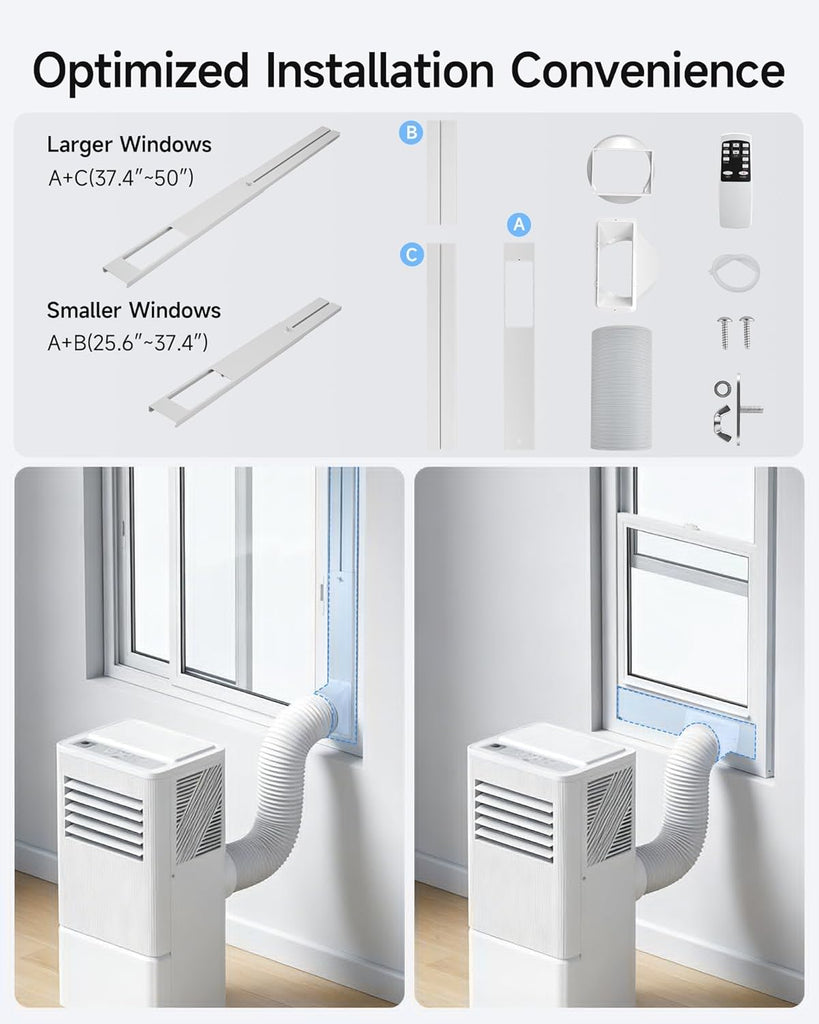 Portable Air Conditioners, 10000 BTU Air Conditioner Portable for Room Up to 450 Sq.Ft, Remote Control, 24H Timer