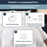 Cooling Down Alternative Comforter - Hypoallergenic Queen Duvet Insert Lightweight