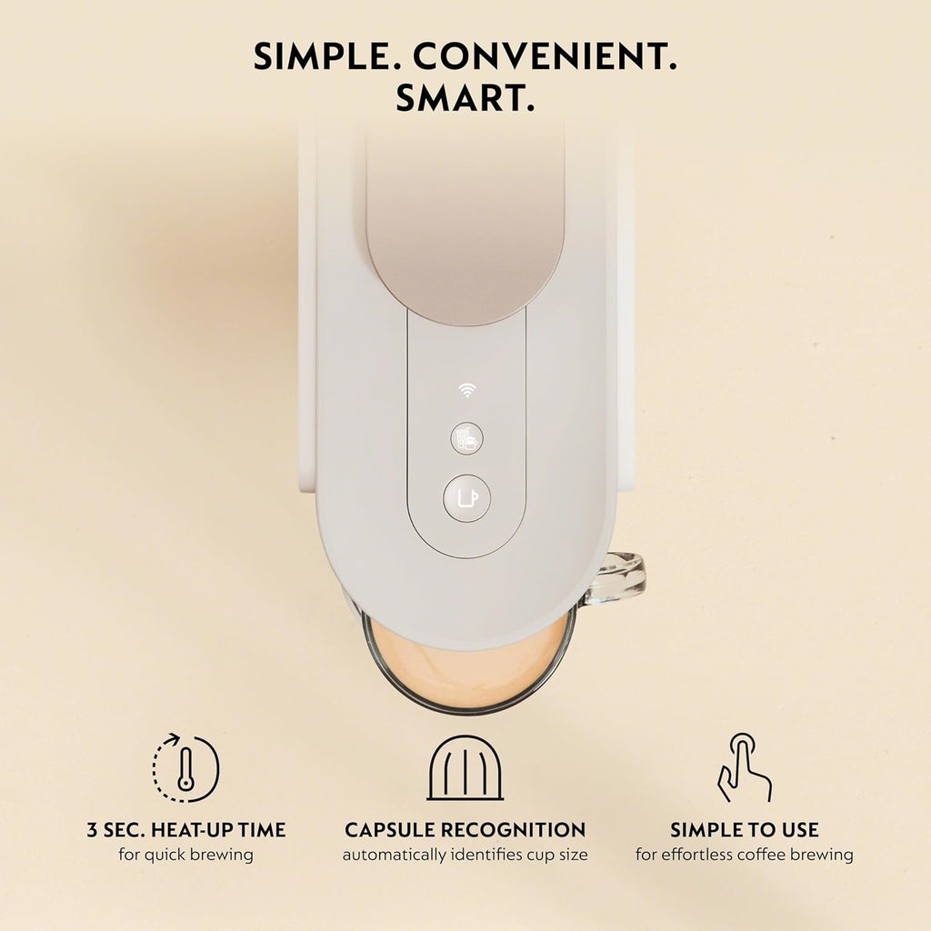 Vertuo Up Coffee Machine with Milk Frother, White