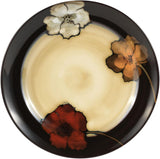 Painted Poppies 16-Piece Dinnerware Set, Service for 4, Colorful Floral Stoneware Plates, Bowls, and Mugs