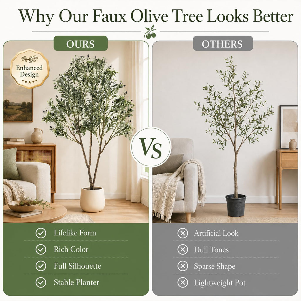 Olive Trees Artificial Indoor 7FT, Tall Faux Olive Tree