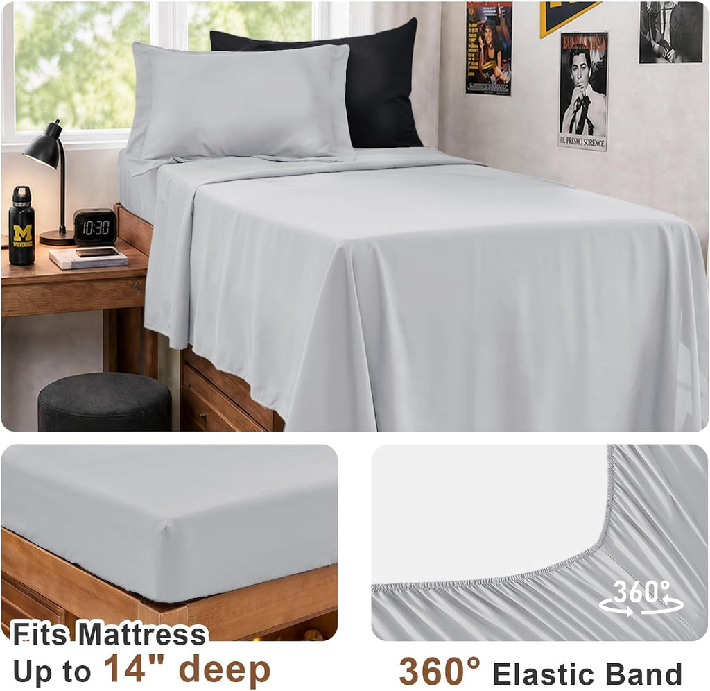 California King Comforter Set, Ultra-Soft Bed in a Bag Cal King 7 Pieces, Oeko-TEX Certified Bedding Set with Down - Set of 7
