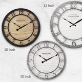 Presentime & Co 10" Farmhouse Series Wall Clock, Cottage Style, Vintage Design, Oil Rubbed Bronze